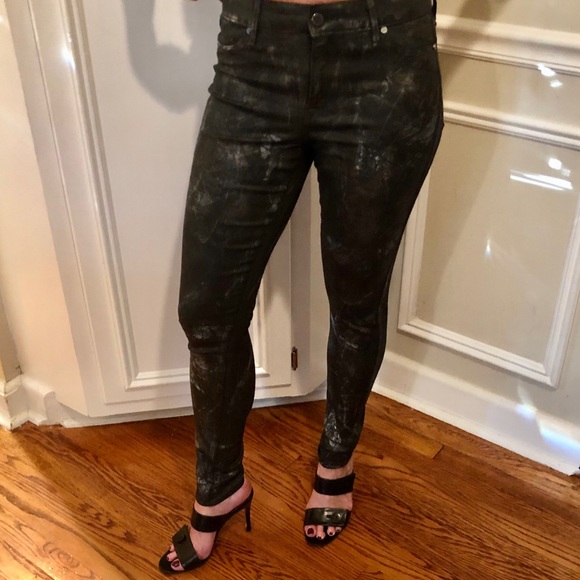 CJ by Cookie Johnson black jeans w metallic sz 26 - Picture 2 of 7